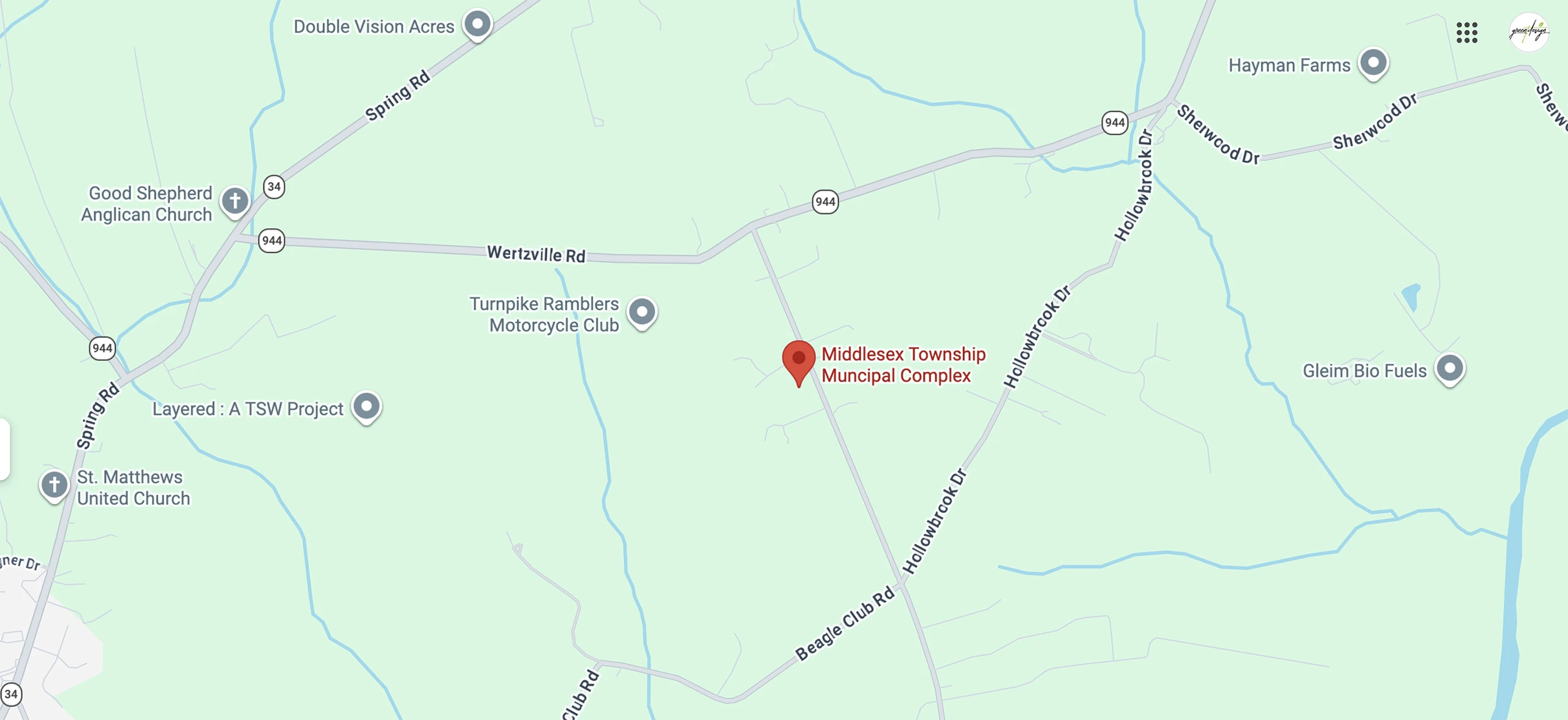 Middlesex Township Map
